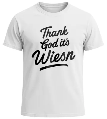 Produktbild von Herren T-Shirt für das Thank God it’s Fun-Shirt Trachtenshirt Bierfest Outfit Statement Spruch Saufen lustig Moonworks®