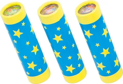 Produktbild von Toys pure PP007 Kaleidoskop Sterne, L 10,5 cm, Ø 3 cm, blau
