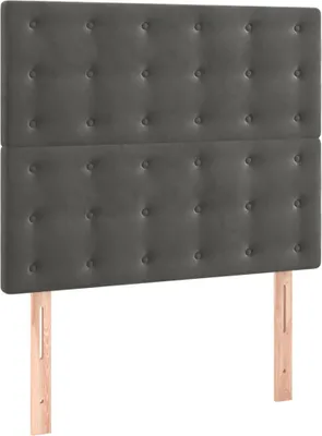 Produktbild von vidaXL Kopfteil Dunkelgrau 100 x 5 x 118/128 cm Samt