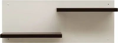 Produktbild von Hängeregal / Wandregal Tucuman 01, Farbe: Wenge / Weiß Hochglanz - 35 x 91 x 17 cm (H x B x T)