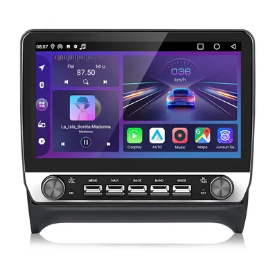 Image de Autoradio Andriod 15'' Carplay Andriod Auto 4G pour Audi TT MK2 2006-2014 GPS Navi WIFI Bluetooth FM RDS SWC DSP 2Din 8 cœurs 6+128 Go