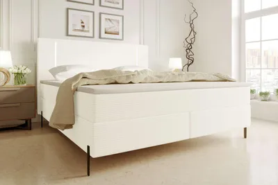 Produktbild von 99rooms Favon Boxspringbett Cordstoff POSO Creme 180x200 cm