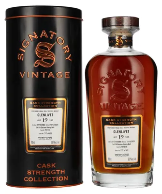 Produktbild von Glenlivet 19 Jahre - 2006/2025 - 1st Fill Oloroso - Signatory Vintage - Cask Strength Collection - Speyside Single Malt Scotch Whisky