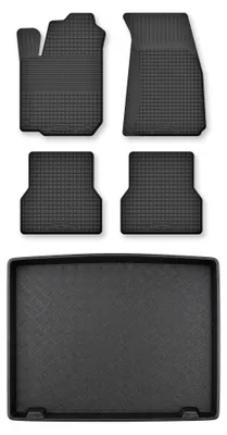 Produktbild von Gummimatten + Kofferraumwanne für Renault Clio III 2008-2012 (Kombi) – Schwarz, Semi-Universal, angepasst – Wielganizator Semi-Universal
