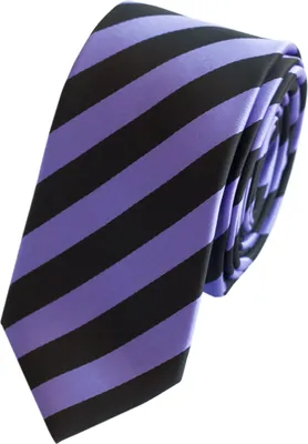 Produktbild von Fabio Farini - 1 Stück Herren Krawatte Lila - verschiedene Lila Männer Schlips in 6cm Schmal (6cm), Lila Schwarz - Clear Purple/Black