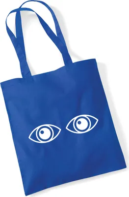 Produktbild von Huuraa Jutebeutel Augen Eyes 10 Liter Bright Royal Baumwolle Tasche Geschenkidee