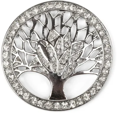 Produktbild von styleBREAKER Lebensbaum Magnet Schmuck Anhänger für Schals, Tücher oder Ponchos mit Stras Steinen, Brosche, Damen 05050029
