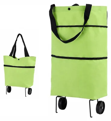 Productafbeelding van 2-in-1 Opvouwbare Winkelwagen met Wielen