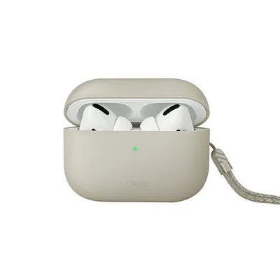 Produktbild von Uniq Hülle Lino AirPods Pro 2 gen Silikon beige/beige elfenbein