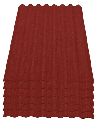 Produktbild von Onduline Easyline Dachplatte Wandplatte Bitumenwellplatten Wellplatte 6x0,76m² - rot
