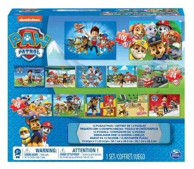 Obrázek produktu pro Games CGI KPZ PawP Kids 12Puzzle Pack GML, 180 kusů, Kreslené filmy, 4 rok/roky