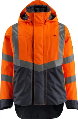 Produktbild von Mascot SAFE SUPREME Warnschutz Hard Shell Jacke Harlow 15501-231 Gr. S hi-vis orange/schwarzblau
