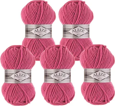 Produktbild von 500g Strickgarn Strickwolle Alize Superlana Maxi 25% Wolle, Farbwahl