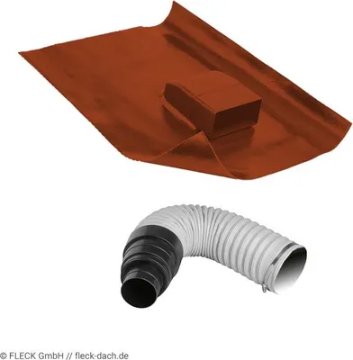 Produktbild von Solaranlagenlüfter ''Saniflex'' in rot DN100