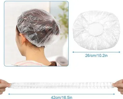 Produktbild von Famanu Duschhaube 100 Stück - Wasserdichte, elastische Badekappen für Damen und Herren