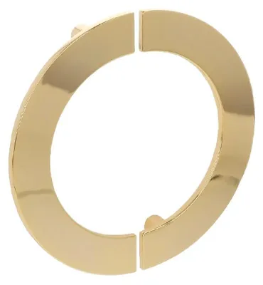 Productafbeelding van Handgreep voor meubels, gemaakt van zamac, met een afstand tussen de bevestigingsgaten van 132 mm, verguld