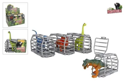 Zdjęcie produktu dla Massamarkt Dinoworld Dinozaur w klatce 13.5x6x8cm