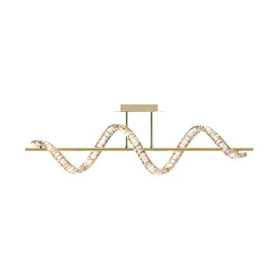 Zdjęcie produktu dla Lampa sufitowa LED ATHESA 24,5W Od 2700 do 6000K 3000lm kryształ złota wym:34,5x110x25cm IP20 Zuma Line