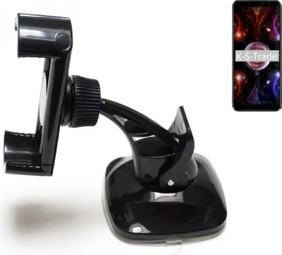 Produktbild von K-S-Trade kompakte Handy-Halterung Windschutzscheibe kompatibel mit Asus ROG Phone 5s Armaturenbrett schwarz Autohalterung KFZ Halter