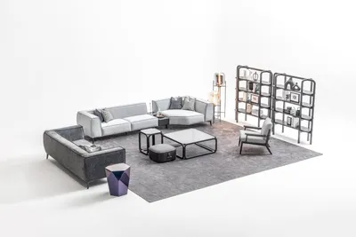 Obrázek produktu pro Sedací souprava xxl gauč Texil Velká pohovka 5+3+1 místná čalouněná látková pohovka