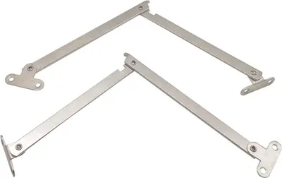 Produktbild von 2 Stück Klappenhalter Klappenscharnier, Ganzmetall Klappscharnier 180° Klappenhalter Klappenbeschlag Deckel Scharnier für Möbel Tür Deckelstütze, Scharnier Schranktür