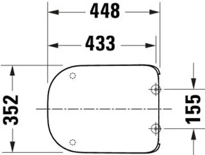 Obrázok produktu pre DURAVIT 0022890000 Univ. WC sedadlo Angular Deep 448mm Ülap.