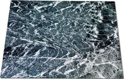 A close-up, slightly angled view of a marble-patterned vinyl tile on a white background.