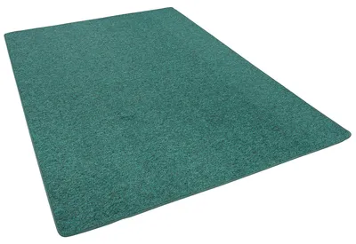 Produktbild von Teppich Schlingenteppich Velours Einfarbig Modern Pflegeleicht, Größe:140x200 cm, Farbe:Petrol