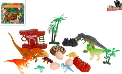 Obrázek produktu pro Hrací sada Dinoworld figurky a příslušenství, hrací sada dinosaurů 19 ks