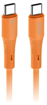 Produktbild von Forcell USB C Kabel 60W PD 3A Schnellladekabel Silikon 1m QC4.0 Orange