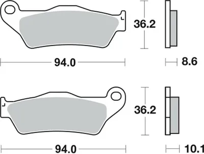 Produktbild von Bremsbeläge TRW MCB707SH passt für BMW K1300 R K12S Ersatz Motorrad Bremse Moped