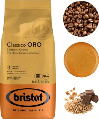 Immagine prodotto di Bristot Classico Oro caffè nero intenso in grani 1kg