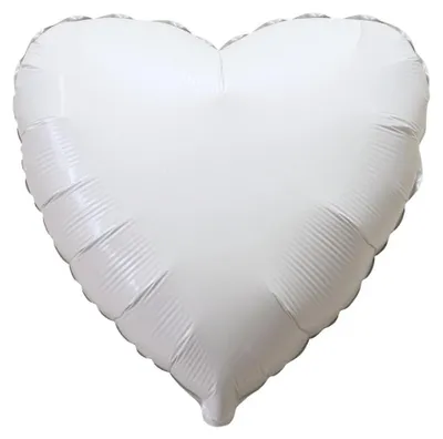 Zdjęcie produktu dla Balon foliowy Serce biały 45 cm (18 cali)