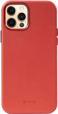 Produktbild von Crong, MagSafe Lederhülle aus Ökoleder für iPhone 12 Pro Max, Rot