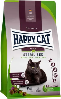 Image de Happy Cat Croquettes sèches pour chats stérilisés adultes – Agneau de pâturage – 4 kg