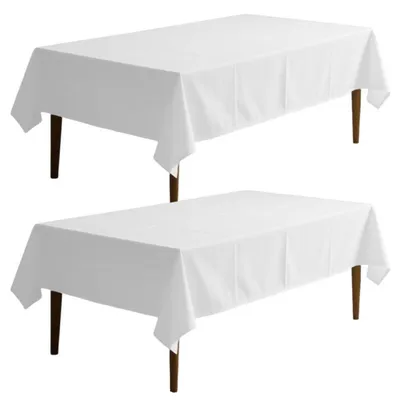 Immagine prodotto di Tovaglia per birreria, confezione da 2 pezzi, lavabile, 100x250 cm, poliestere, colore bianco