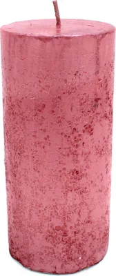 Produktbild von Kerze mit Schimmer - 7 x 10 cm Rosa - 1 Stück