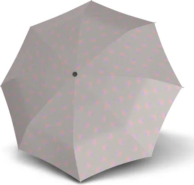 Produktbild von Knirps Taschenregenschirm Regenschirm A.200 Medium Duomatic Magic Dots Shell beige