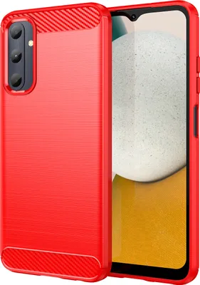 Produktbild von Hülle für Samsung Galaxy A05S Carbon-Faser Weich TPU Silikon Stoßfest Handyhülle Rot