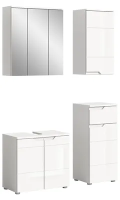 Produktbild von xonox.home Badkombination Solero weiß Nachbildung B/H/T: 116x193x34cm
