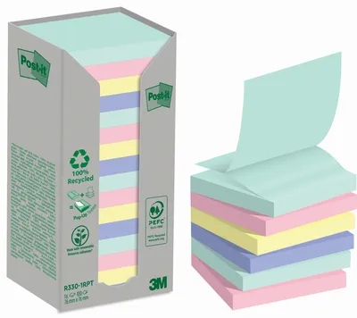 Obrázok produktu pre 3M 7100259446, Štvorec, Viacfarebný, Kartón, 100%, 76 mm, 76 mm