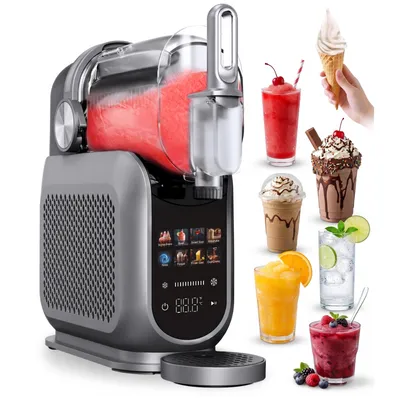 Immagine prodotto di 4Swiss SM026 SlushieMaster Macchina per gelati e granite – Apparecchio professionale 7in1 per granite, cocktail ghiacciati, gelati soft e frappè, capacità 1,8 l, autopulente