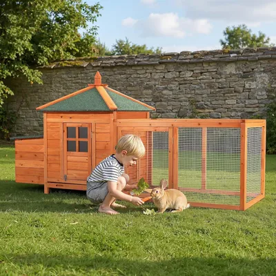 Image de Cage pour rongeurs, cage à lapins, poulailler, abri pour petits animaux, enclos, cage, nichoir