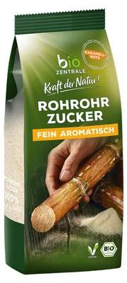 Zdjęcie produktu dla Organiczny surowy cukier trzcinowy drobny nierafinowany złocistożółty słodki i uniwersalny 500g