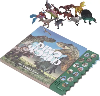 Produktbild von Kinder-Dinosaurier-Soundbuch, 12 Arten realistisches Gebrüll, interaktiv, pädagogisch, frühes Lernen, leuchtende Farbtasten