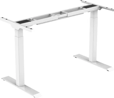 Produktbild von Home Office Schreibtisch Ergonomisch Jet-Line Unterteil für höhenverstellbaren Tisch mit 2 Motoren Sitz Steh Büroschreibtisch Büro weiss