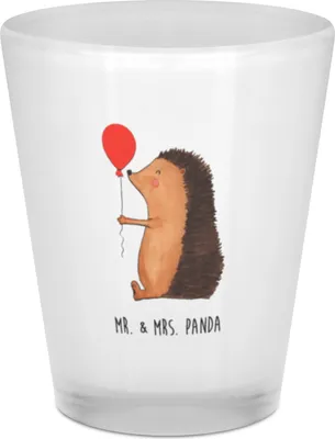 Produktbild von Mr. & Mrs. Panda Schnapsglas Igel Luftballon - Transparent - Geschenk, Geburtstag, Stamperl, Shot Glas, Tiermotive, Ballon, Shotglas, Glückwunsch, Herzlichen, Stamper
