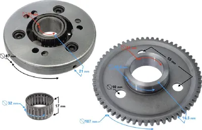 Obrázok produktu pre 4T 125Cc Skúter Elektrický Štartér Bendix Ø 22Mm