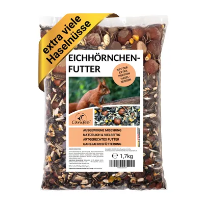 Produktbild von Canifee Eichhörnchenfutter - ganzjähriges Wildtierfutter im 1.7kg Nachfüllbeutel