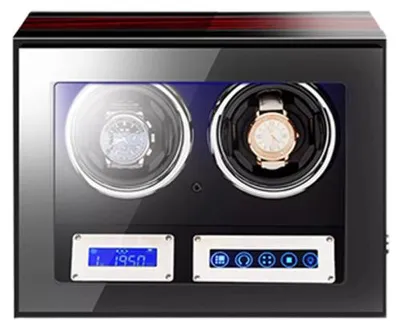 Immagine prodotto di Scatola avvolgitore automatico per orologi iUni, avvolgitore per orologi 2 in mogano
